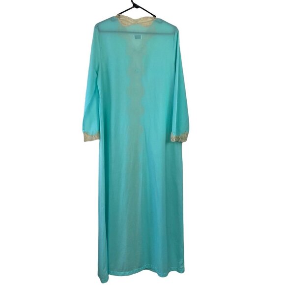 Vintage 1970 Emilio Pucci Formfit Rogers Blue mint Nightgown Robe M medi… - Picture 3 of 10